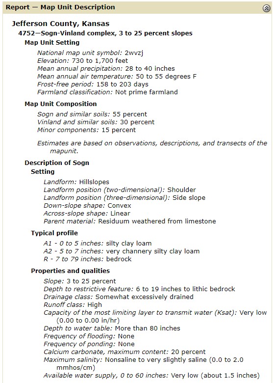 Soil type 4752 - the hillside and gully